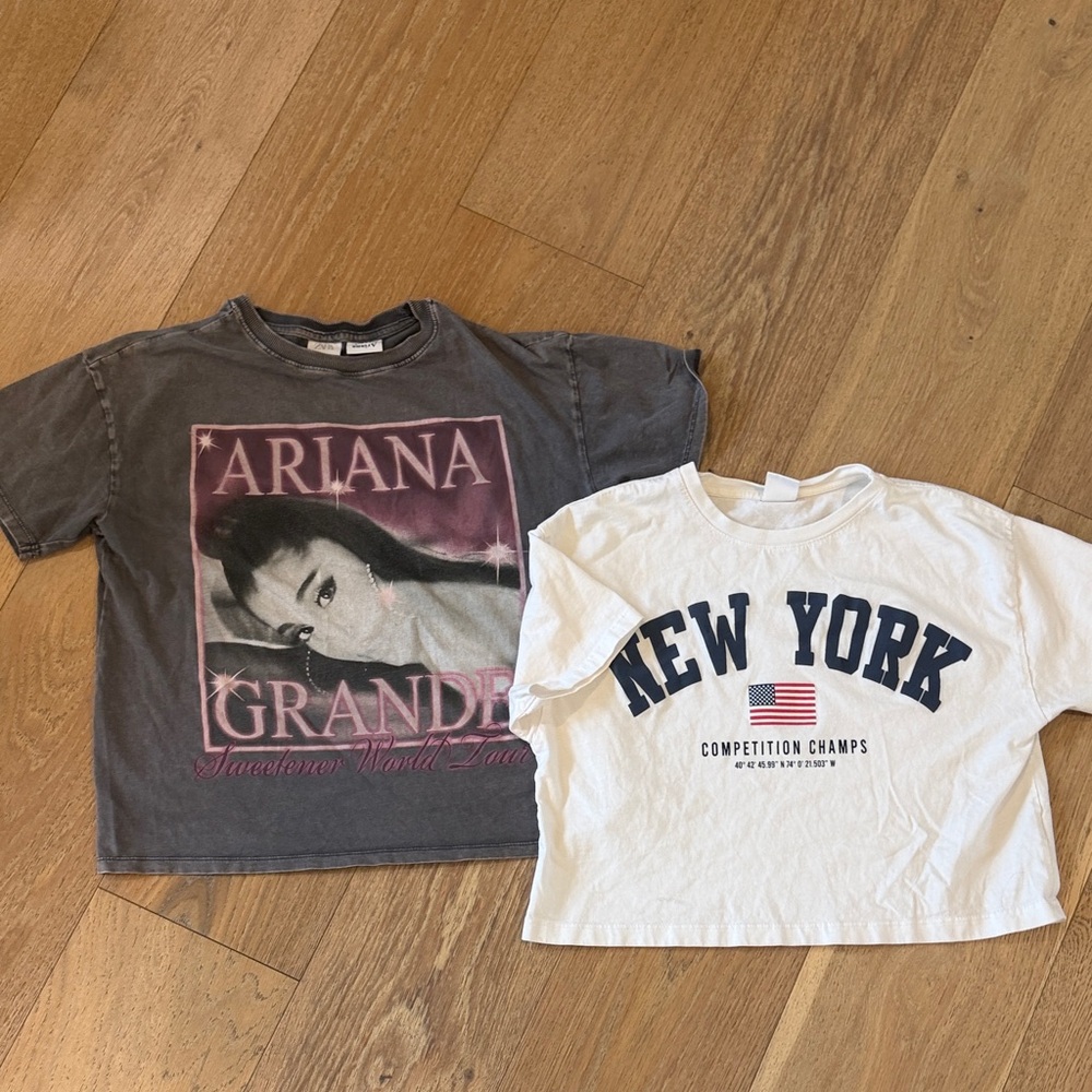 Zara kids (2) Graphic Tees - Ariana Grande & NYC